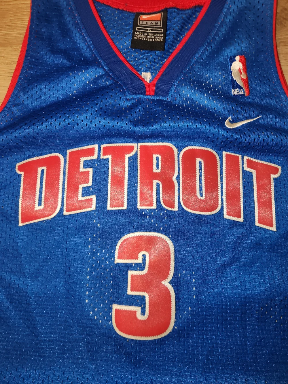 Vintage Y2K Nike Team Apparel Detroit Pistons Ben Wallace Youth Size Xl or Men S
